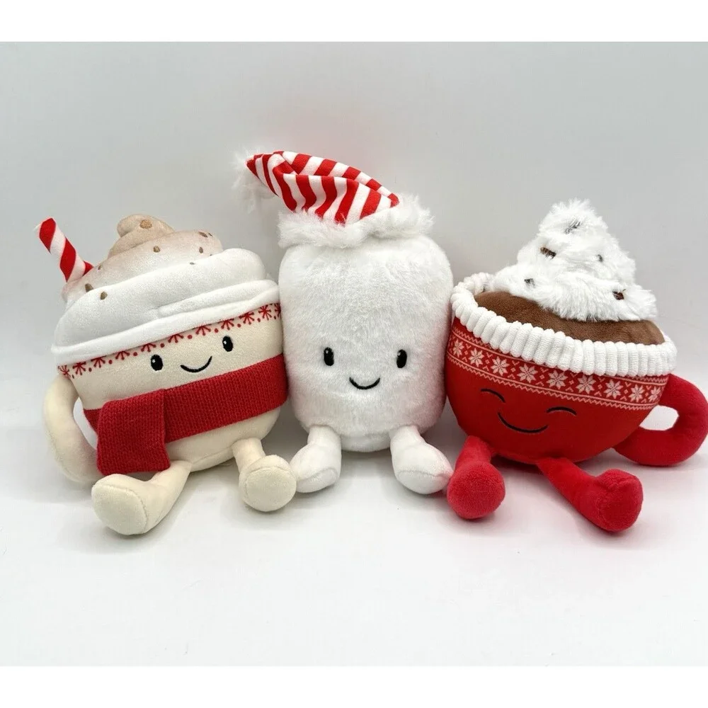 Giggle Scape Plush Hot Chocolate Mug Cocoa Marshmallow Lot Holiday Toys